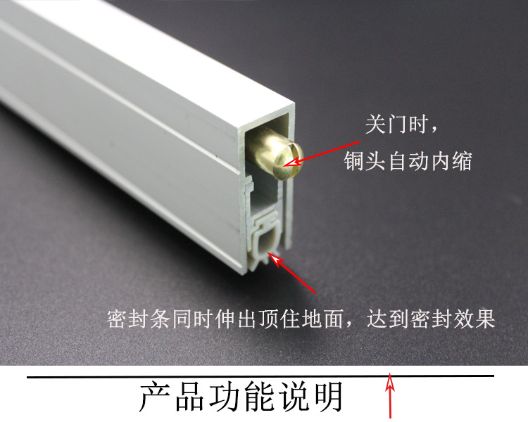 樂(lè)朗五金RDA-31C(U2) 鋁合金門底防塵器